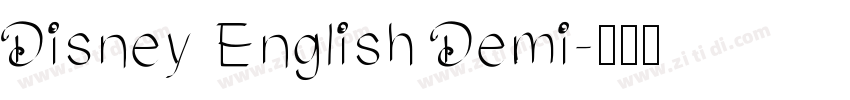Disney English Demi字体转换